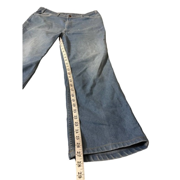 Levis Jeans Mens 40x32 Brown Tab, Vintage 90s Made in USA Light Wash - Picture 3 of 9